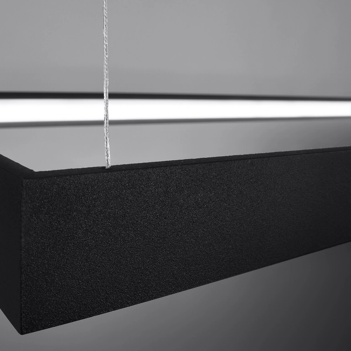 Pendant light 40W – rectangular, black, CRI98